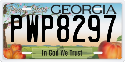 GA license plate PWP8297