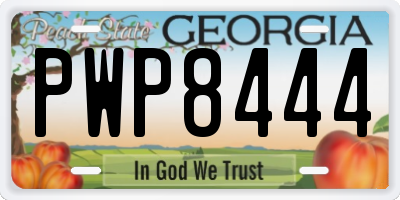 GA license plate PWP8444