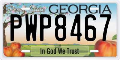 GA license plate PWP8467