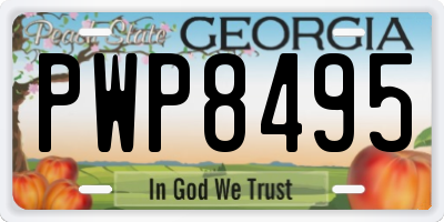 GA license plate PWP8495