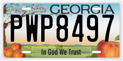 GA license plate PWP8497