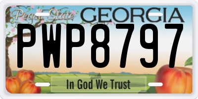 GA license plate PWP8797