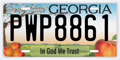 GA license plate PWP8861