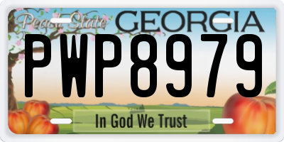 GA license plate PWP8979