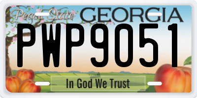 GA license plate PWP9051
