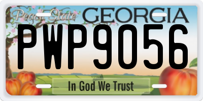 GA license plate PWP9056