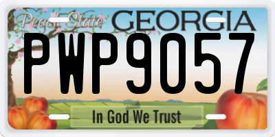 GA license plate PWP9057