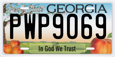 GA license plate PWP9069