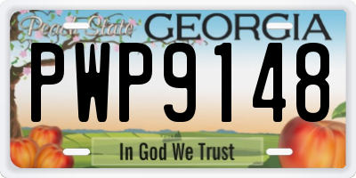 GA license plate PWP9148