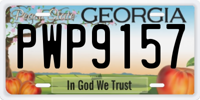 GA license plate PWP9157