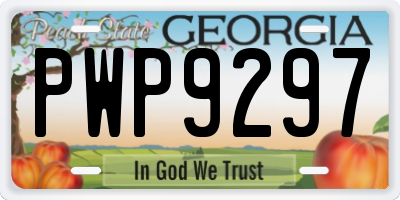 GA license plate PWP9297
