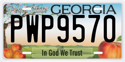 GA license plate PWP9570