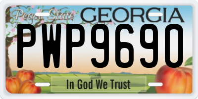 GA license plate PWP9690