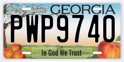 GA license plate PWP9740