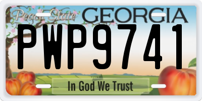 GA license plate PWP9741