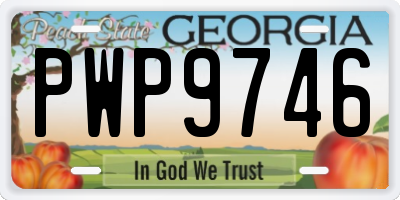 GA license plate PWP9746