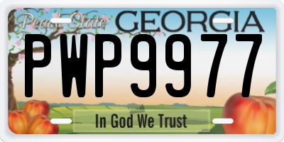 GA license plate PWP9977