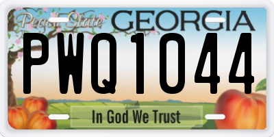 GA license plate PWQ1044