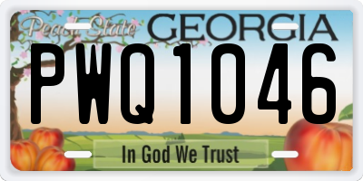 GA license plate PWQ1046