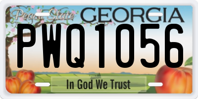 GA license plate PWQ1056