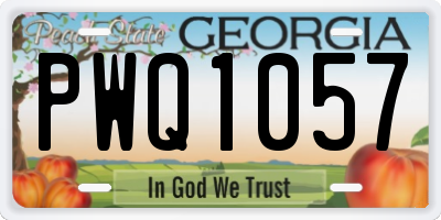 GA license plate PWQ1057