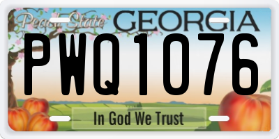 GA license plate PWQ1076