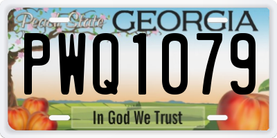 GA license plate PWQ1079