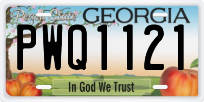 GA license plate PWQ1121