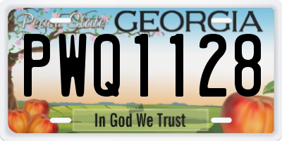 GA license plate PWQ1128
