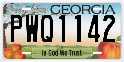 GA license plate PWQ1142
