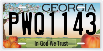 GA license plate PWQ1143