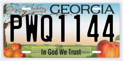 GA license plate PWQ1144
