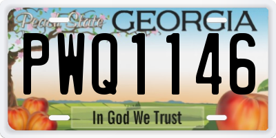 GA license plate PWQ1146