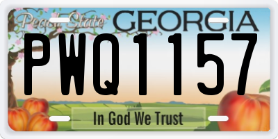 GA license plate PWQ1157