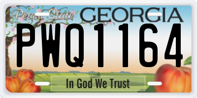 GA license plate PWQ1164