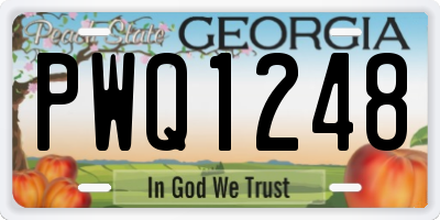 GA license plate PWQ1248