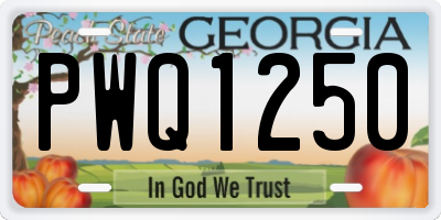 GA license plate PWQ1250