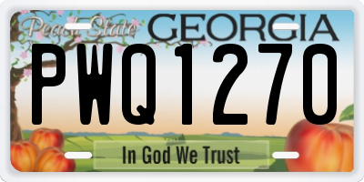 GA license plate PWQ1270