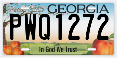 GA license plate PWQ1272