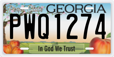 GA license plate PWQ1274