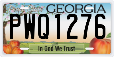 GA license plate PWQ1276