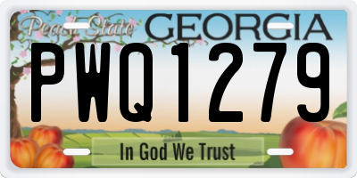 GA license plate PWQ1279
