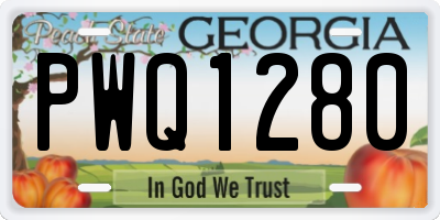 GA license plate PWQ1280