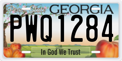 GA license plate PWQ1284