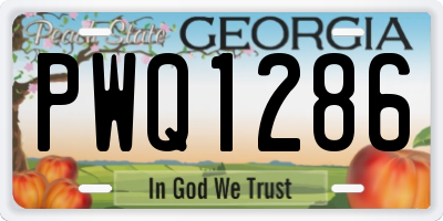 GA license plate PWQ1286