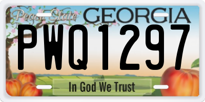 GA license plate PWQ1297