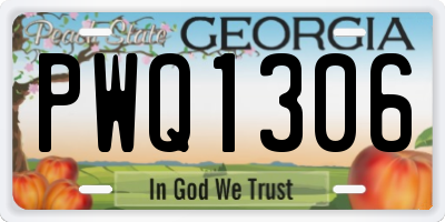 GA license plate PWQ1306
