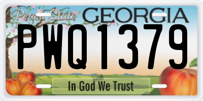 GA license plate PWQ1379