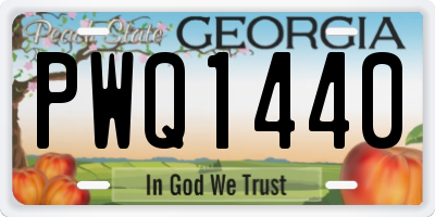 GA license plate PWQ1440