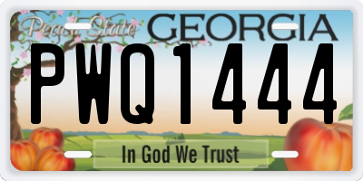 GA license plate PWQ1444
